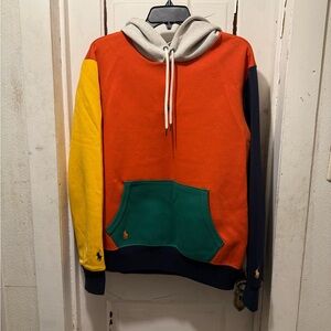 Multi color polo hoodie